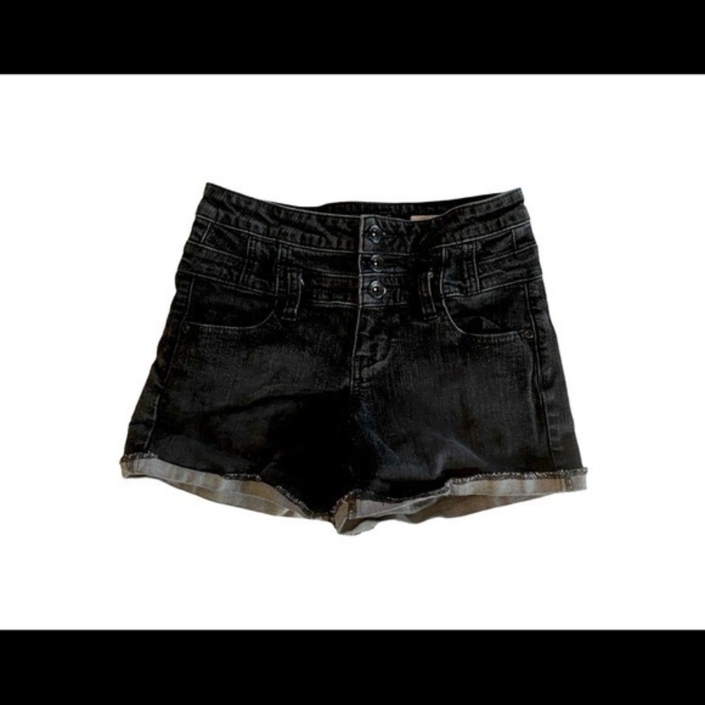 Lovesick High Waisted Black Denim Shorts Size 3